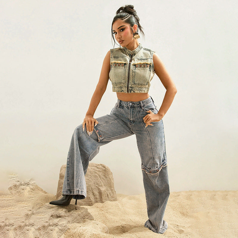 Y2k Baggy Streetwear Denim Pants - BLAKESTORE-NG