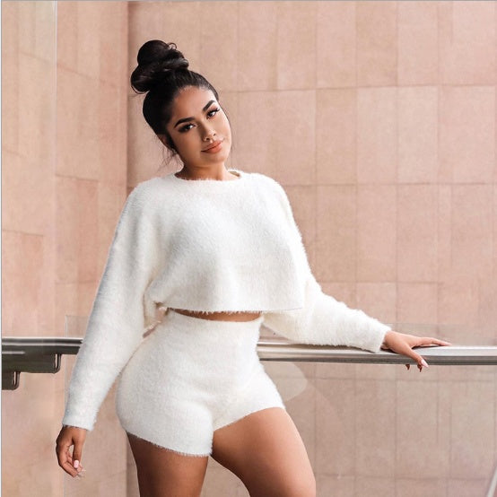 Two Pieces Velvet Fashion Outfit - BLAKESTORE-NG