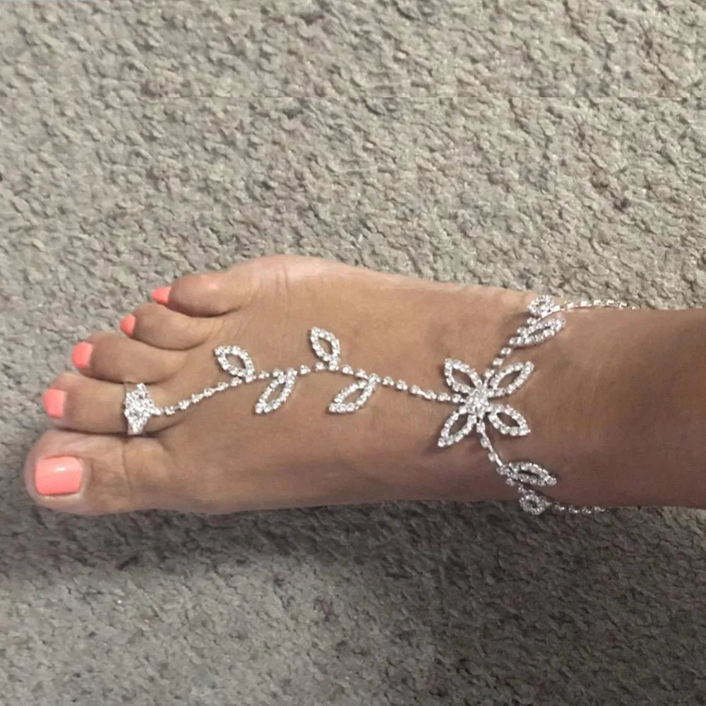 Rhinestone Anklet Jewelry for Women.