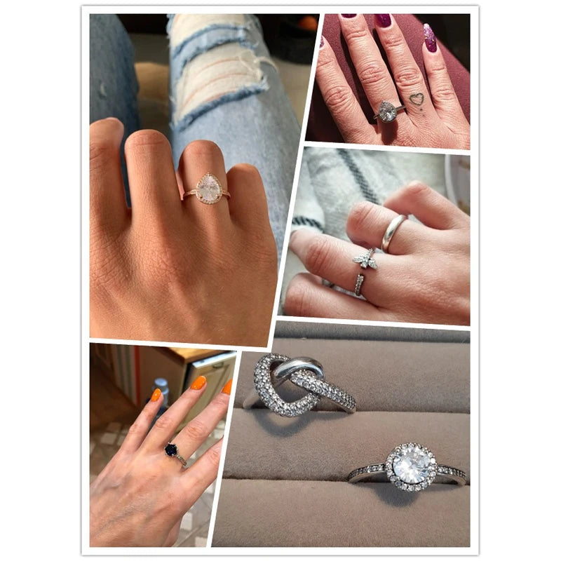 Love heart 925 Sterling Silver Rings For Women - BLAKESTORE-NG