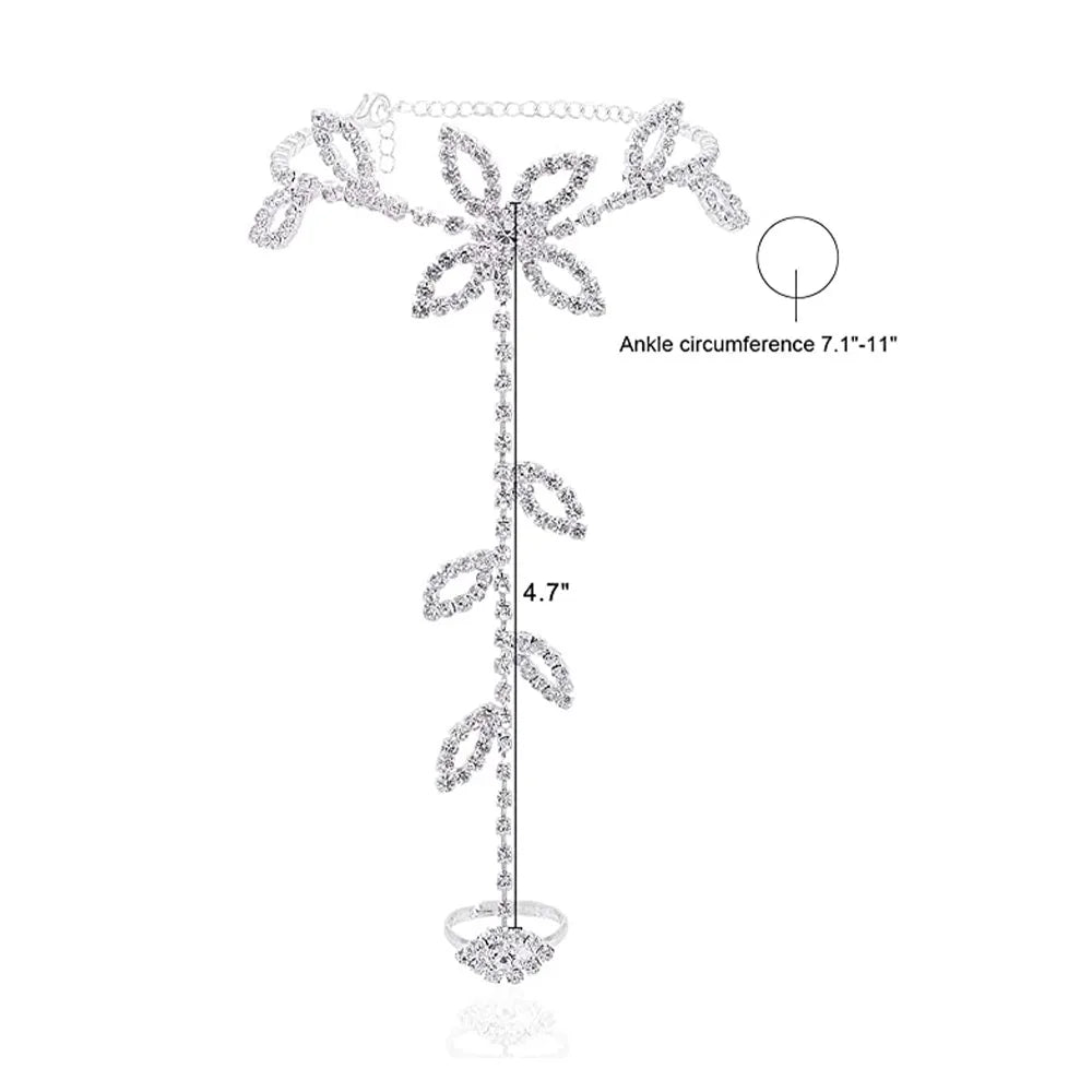 Rhinestone Anklet Jewelry for Women.