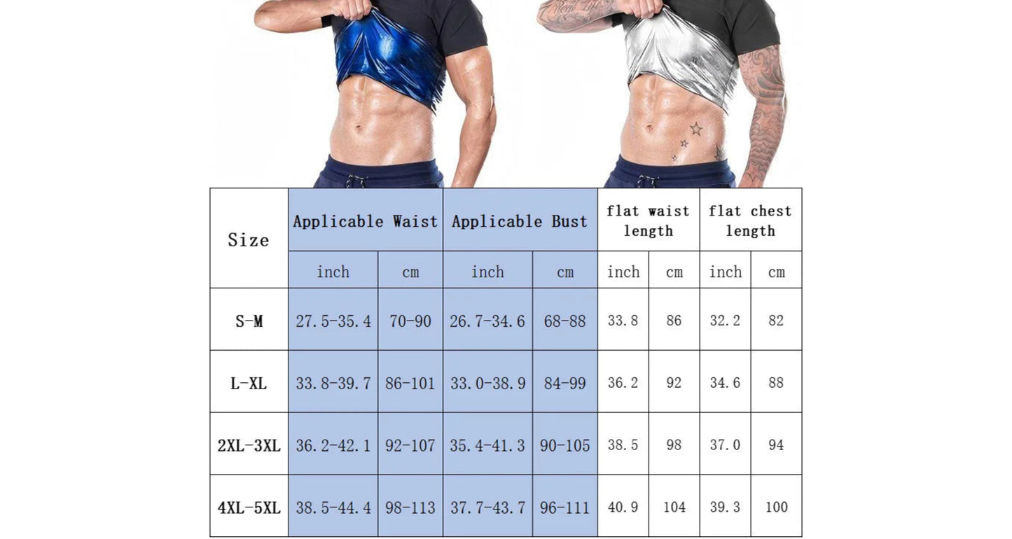 Men’s Sauna Suit Sweat Heat Trapping Workout Vest.