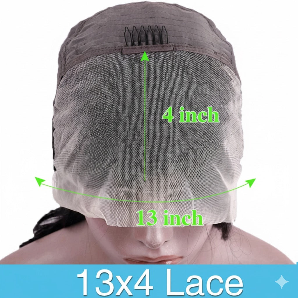 Swiss Lace 36” Chocolate Brown HD Bone Straight Wig