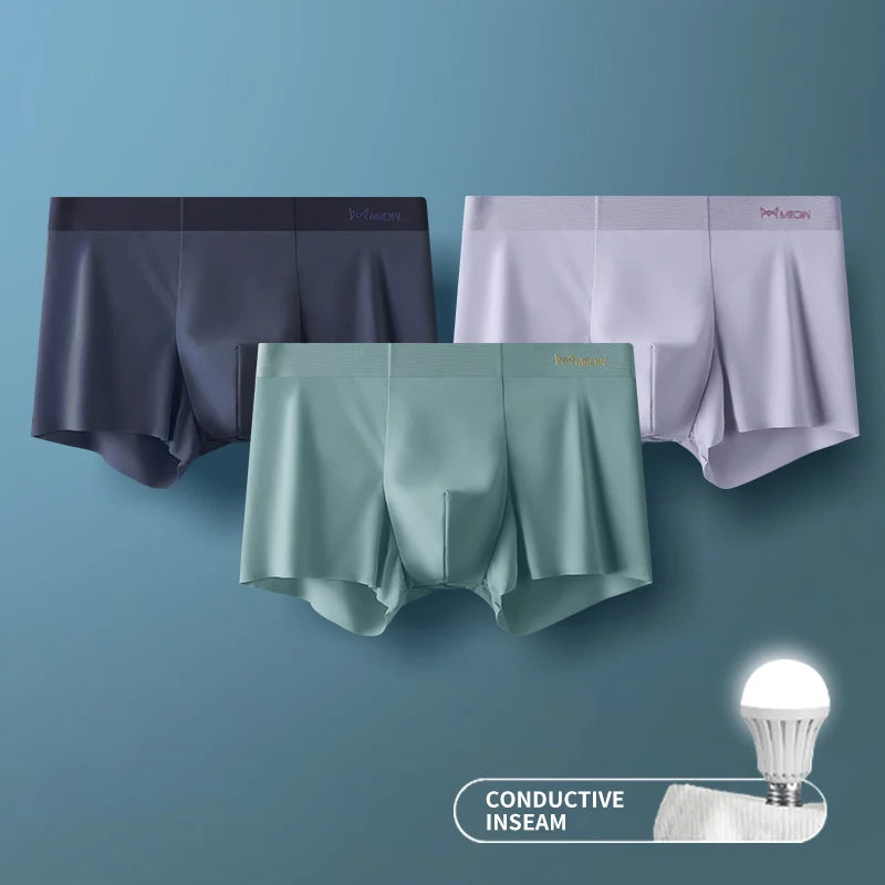 3Pcs Ice Silk Man Underwear.