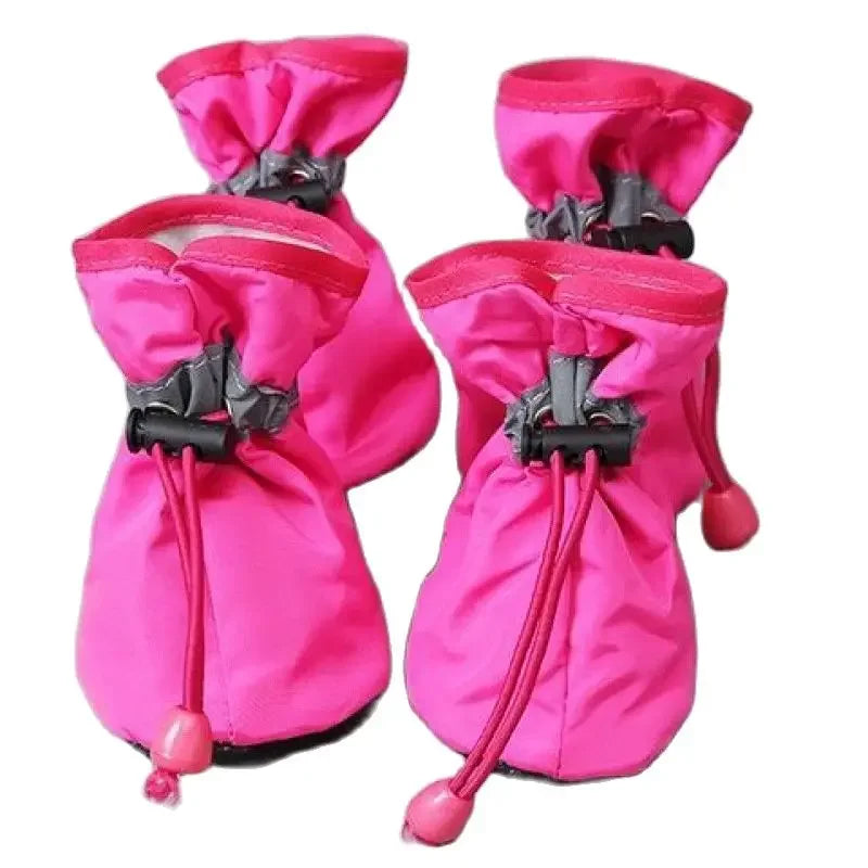 4pcs/set Waterproof Pet Dog Shoes.