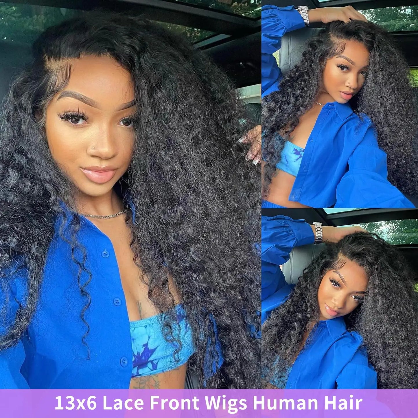 Black 13x6 Hd 30 Inch Deep Curly Water Wave Human Hair - BLAKESTORE-NG