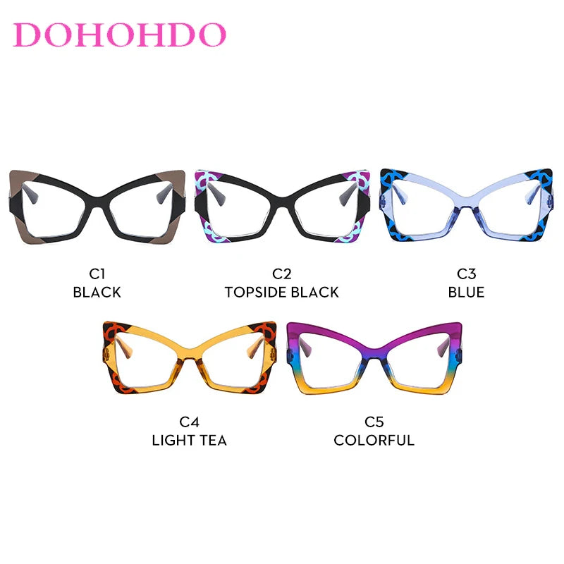 Trendy Butterfly Cat Eye Anti-Blue Light Glasses.