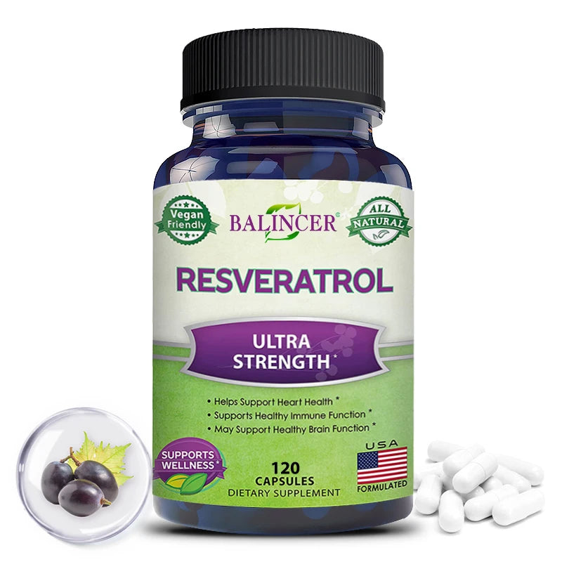 Balincer Resveratrol Cardiovascular Health Support Capsule.