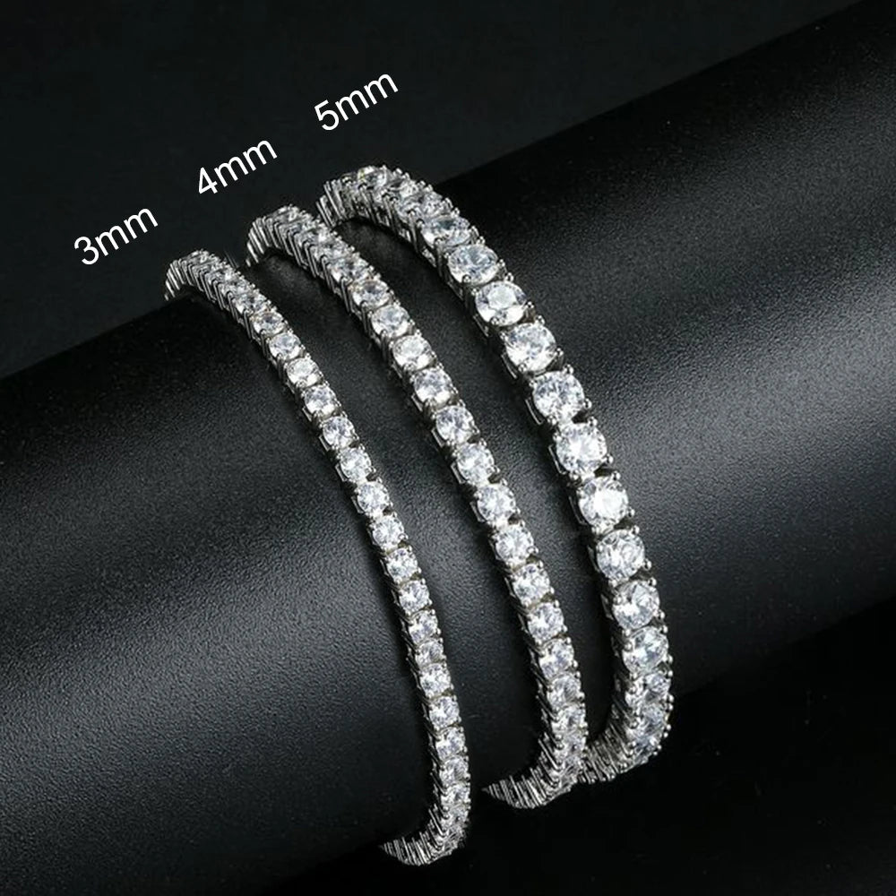 Dainty 925 Sterling Silver Moissanite Tennis Bracelet.
