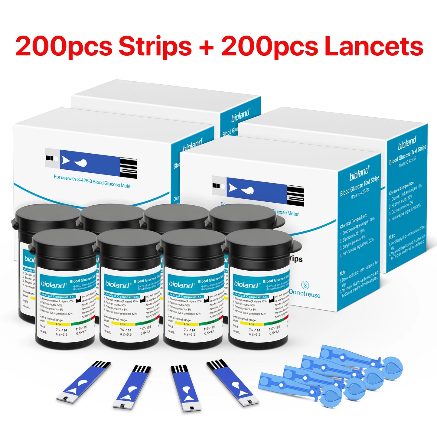 Blood Glucose Meter with Bllod Sugar Test Strips - BLAKESTORE-NG