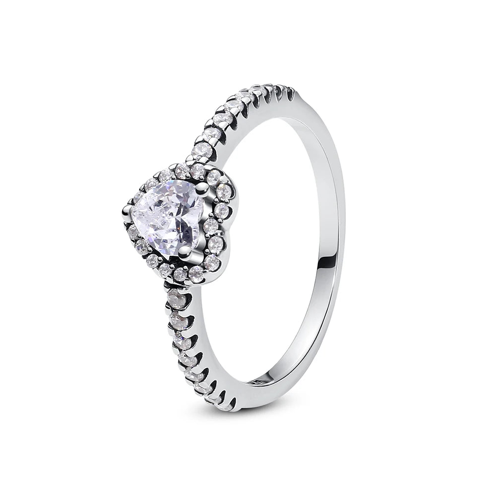 Love heart 925 Sterling Silver Rings For Women - BLAKESTORE-NG