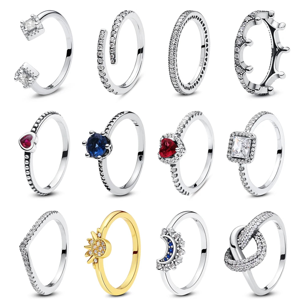 Love heart 925 Sterling Silver Rings For Women - BLAKESTORE-NG