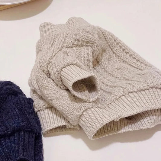 warm turtleneck dog sweater for French Bulldogs