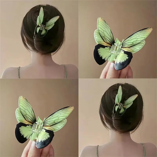1 simulated butterfly grab hair clip.
