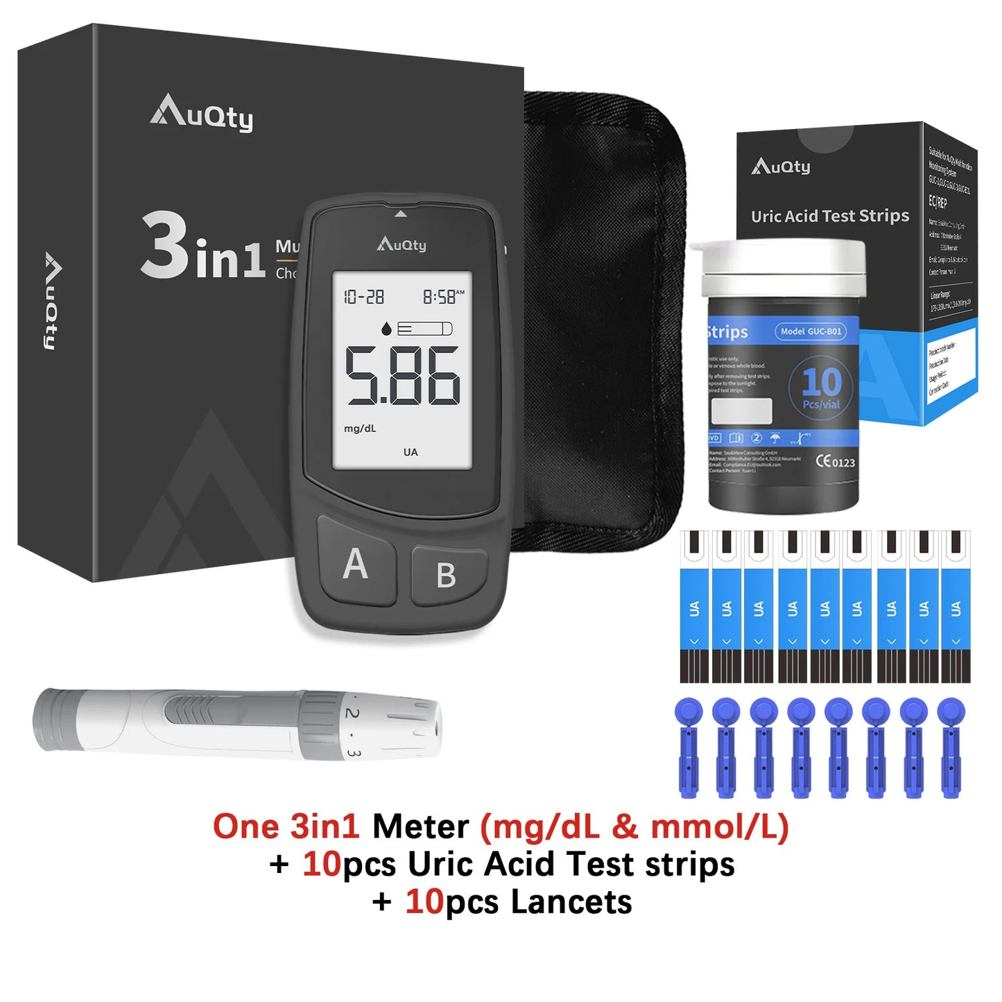 Blood Glucose-Cholesterol, Uric acid Monitor.
