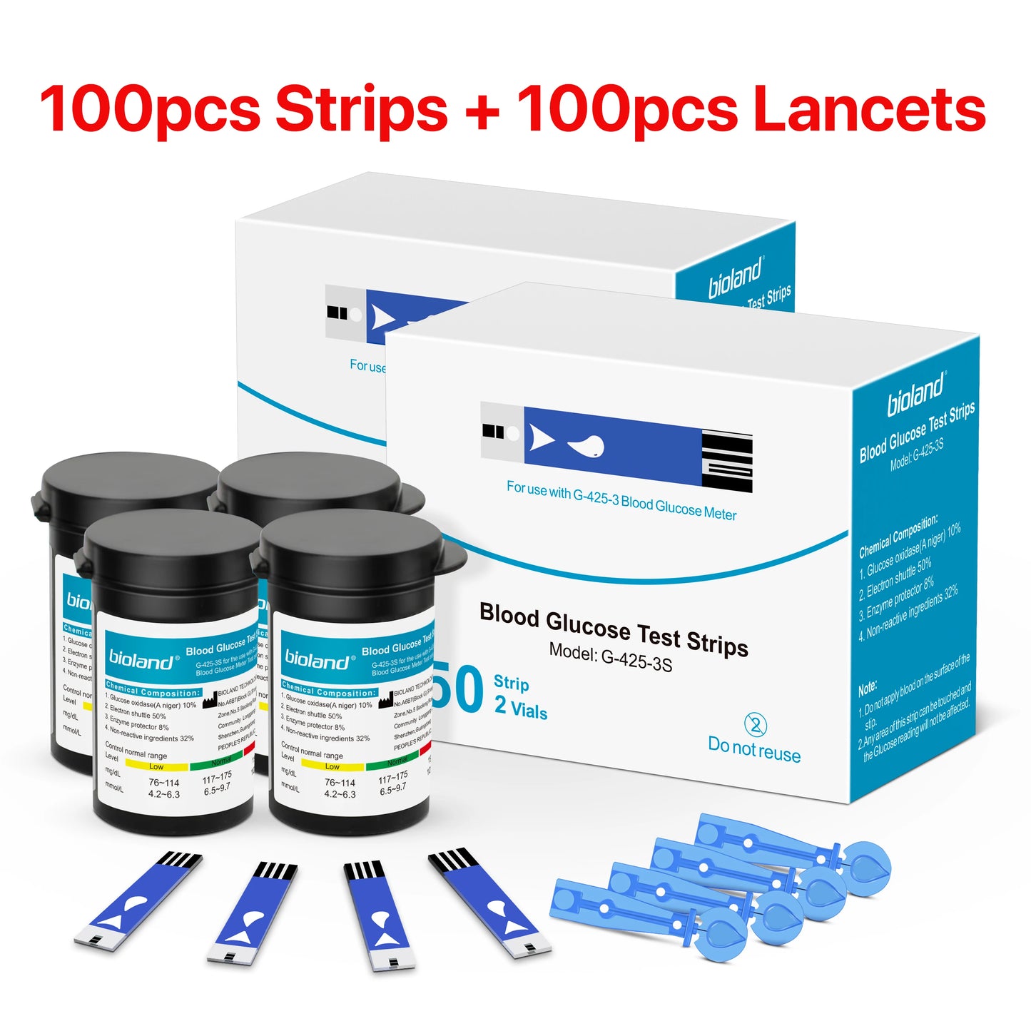 Blood Glucose Meter with Bllod Sugar Test Strips - BLAKESTORE-NG