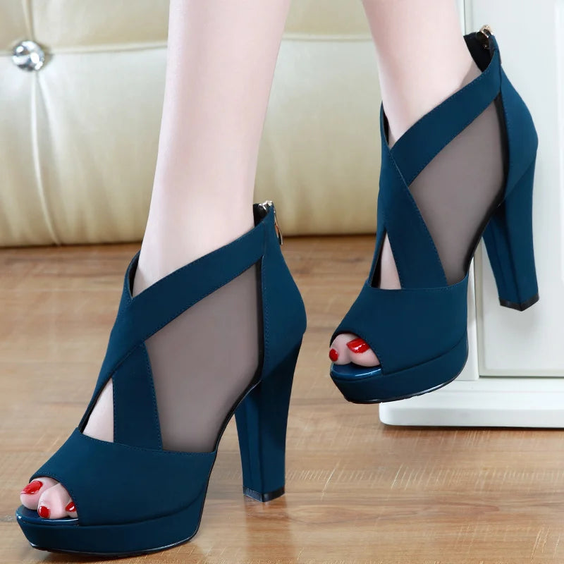 Summer Women High Heel Shoes.