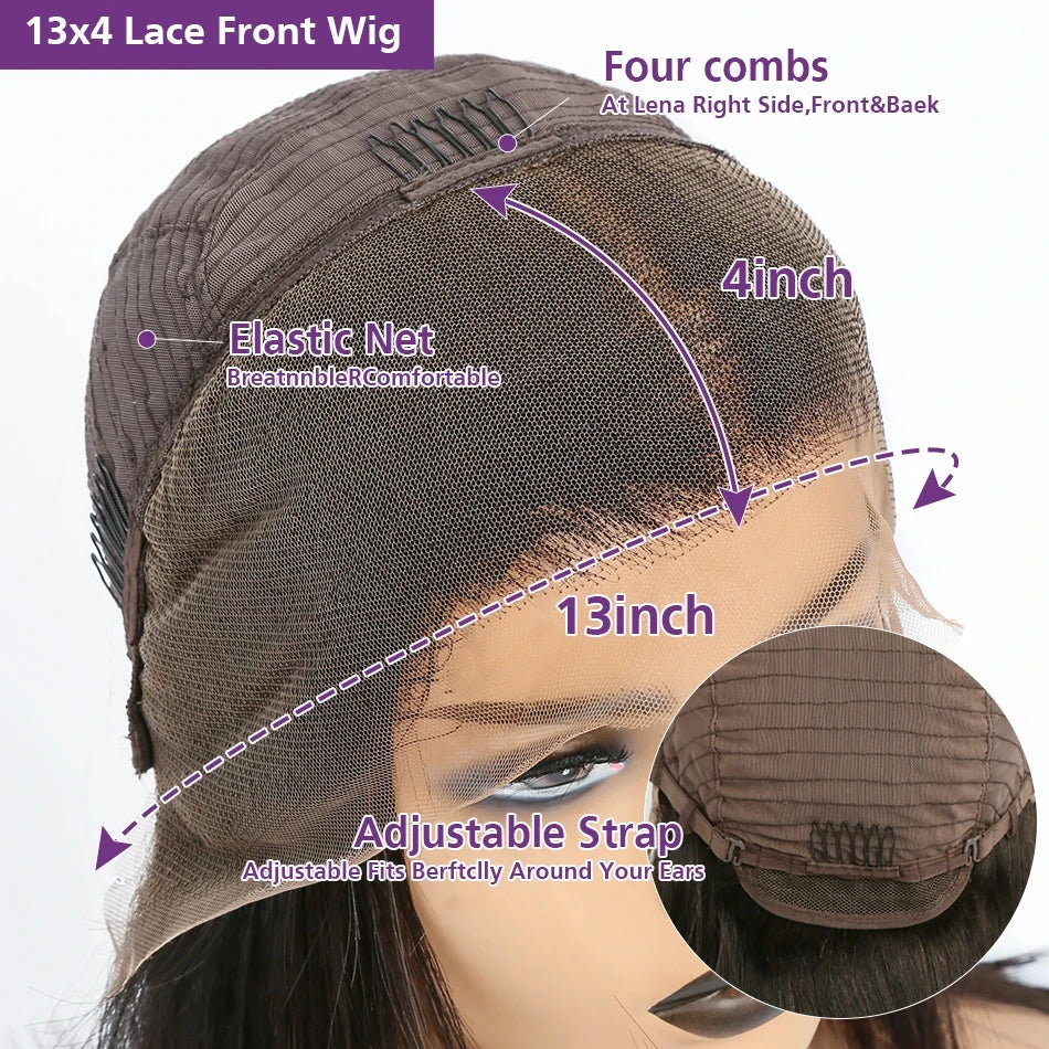 Deep Curly 13x4 Bob Wig Lace Front Human Hair Wig - BLAKESTORE-NG