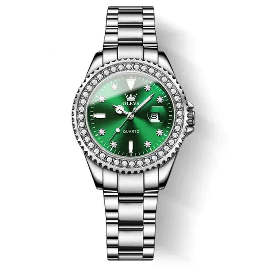 OLEVS Diamond Dial Women’s Watch | Elegant Waterproof Quartz BLAKESTORE-NG