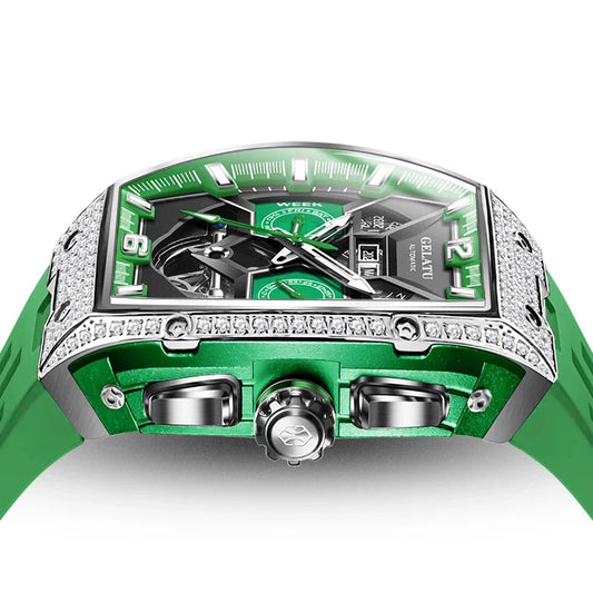 GELATU 6016 Skeleton Automatic Men’s Watch | Luxury Mechanical Dual Calendar - BLAKESTORE - NG