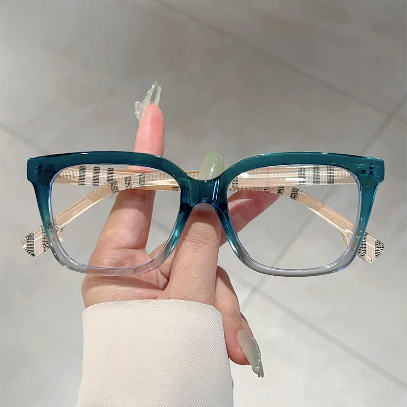 Unisex Business Square Frame Anti Blue Light Glasses