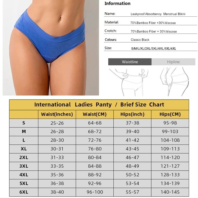4-Layer Leakproof Menstrual Period Panties.