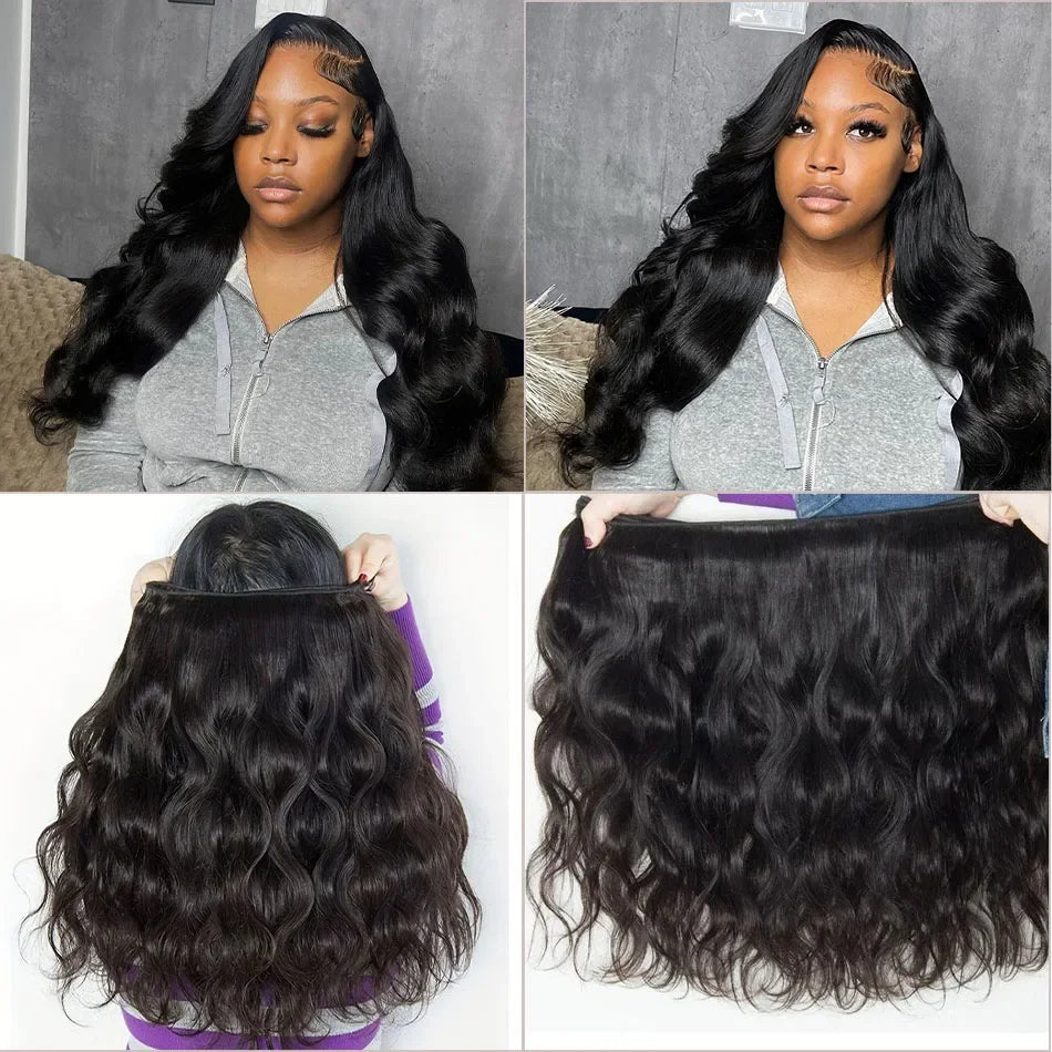 100% Unprocessed Human Hair 30-40 Inch Body Wave.