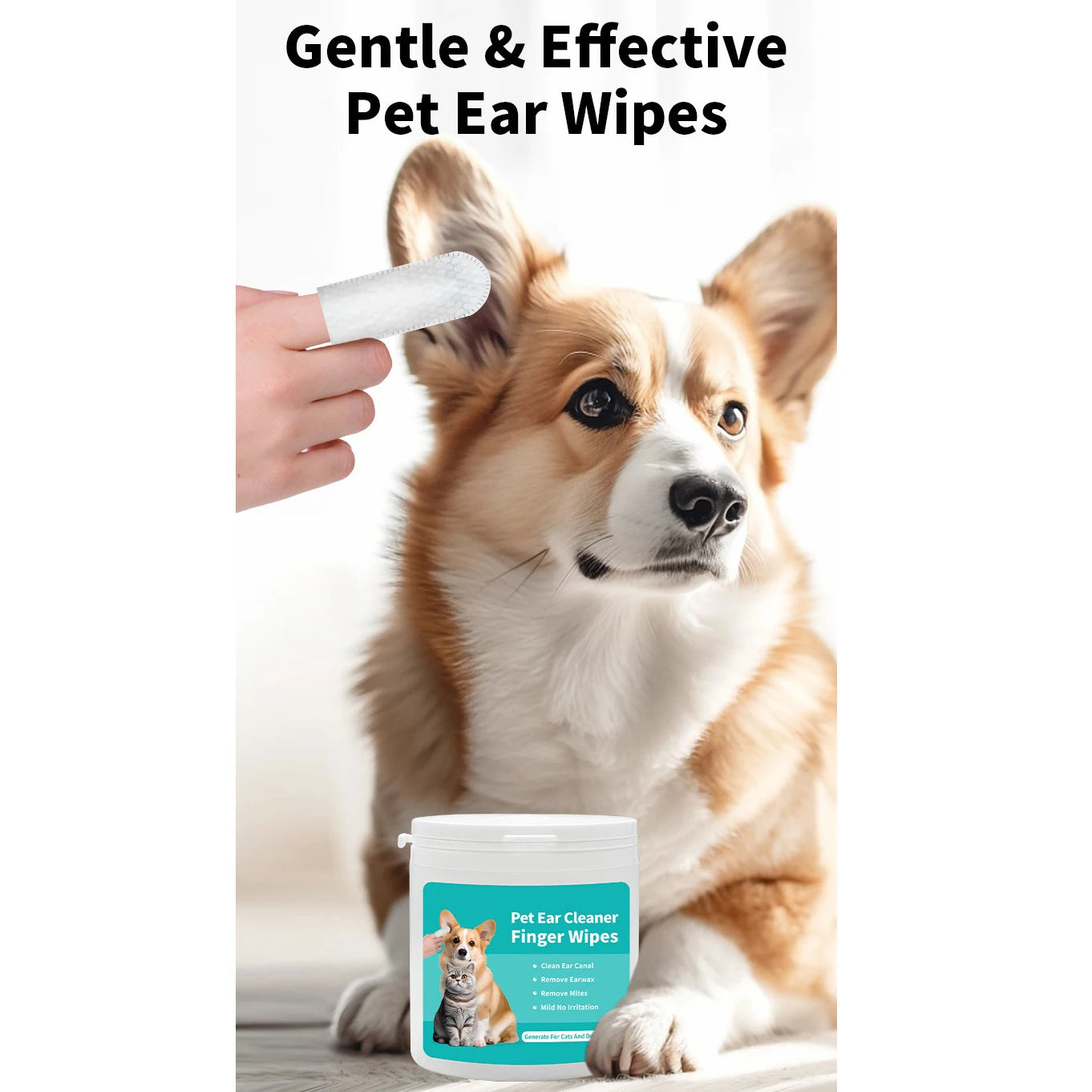 Ear Cleaning ear mite removal for dog and cat