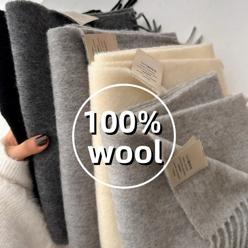 Winter Narrow Scarf- 100% Wool