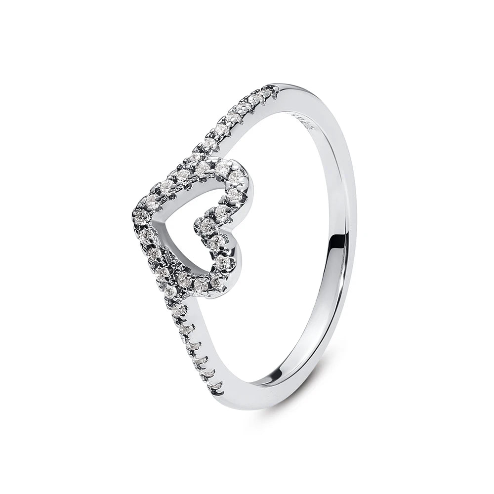 Love heart 925 Sterling Silver Rings For Women - BLAKESTORE-NG
