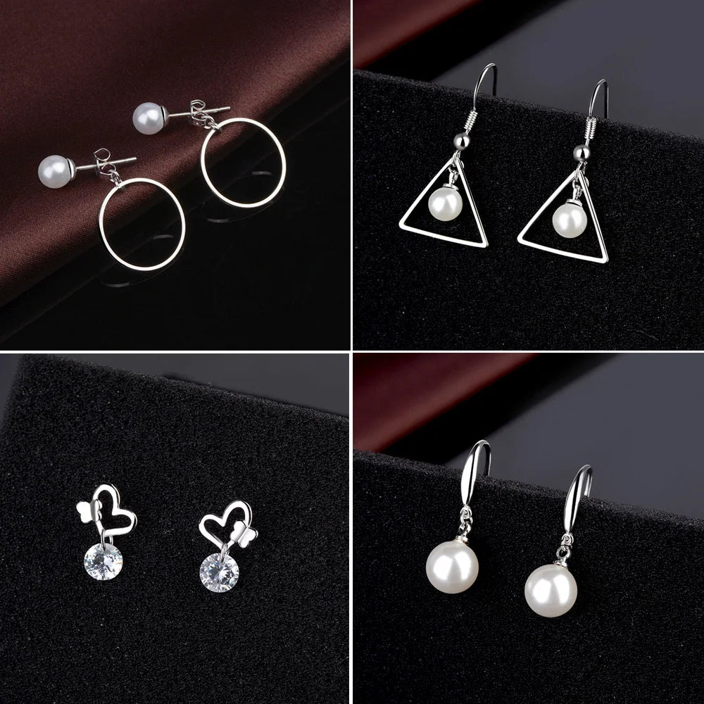 High Quality Silver Stud Earrings 925 For Women - BLAKESTORE-NG