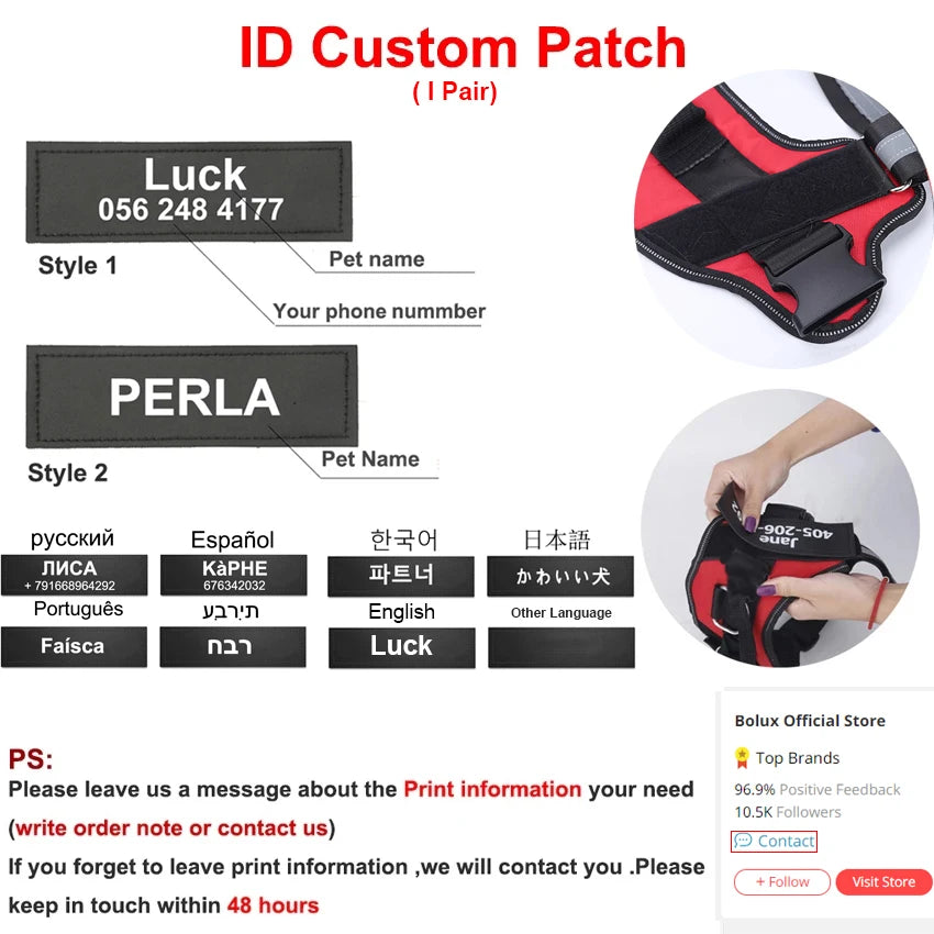 Personalized Dog Harness.