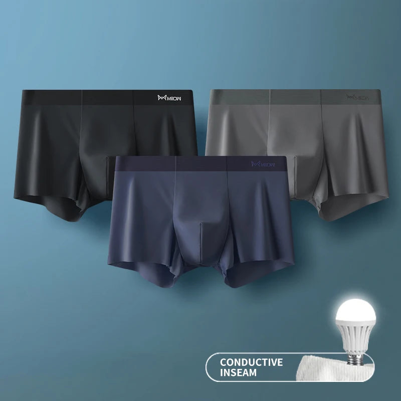3Pcs Ice Silk Man Underwear.