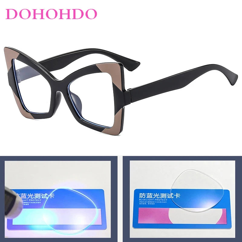 Trendy Butterfly Cat Eye Anti-Blue Light Glasses.