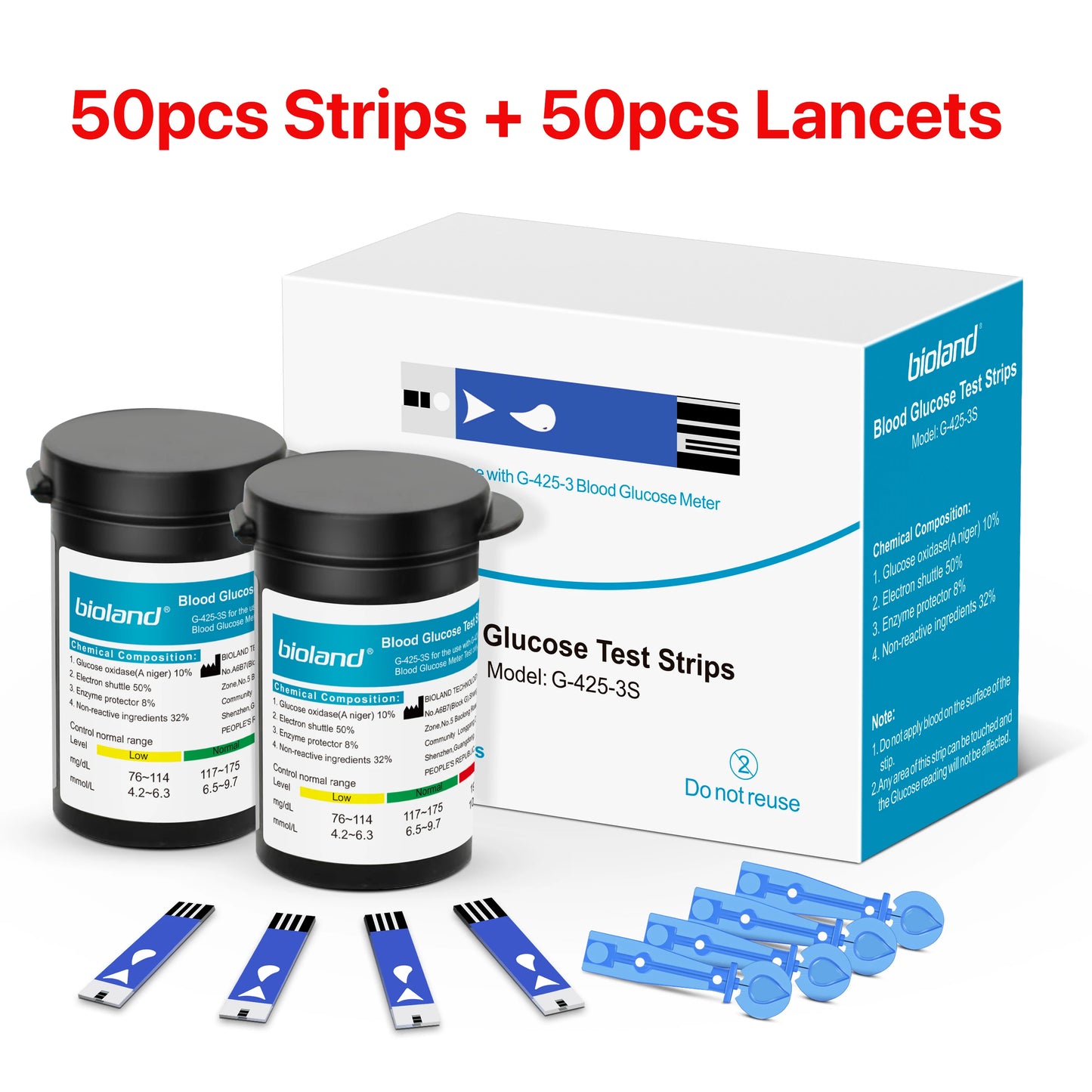 Blood Glucose Meter with Bllod Sugar Test Strips - BLAKESTORE-NG