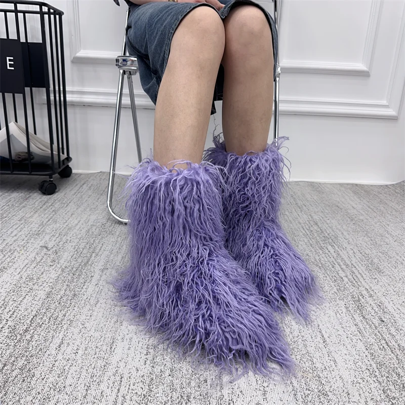 Fur Snow Boots for Winter.