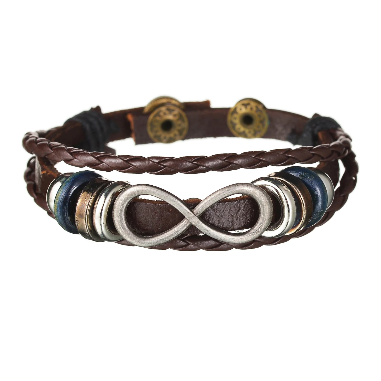 Multilayer Black Leather Jewelry Charm. Bracelets & Bangles for Men. - BLAKESTORE-NG