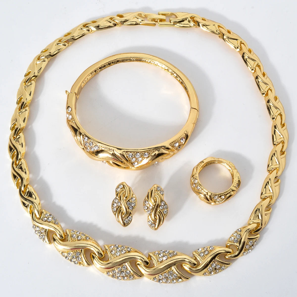 4 Pcs Jewelry Design Set. High Quality 18K Gold Plated. - BLAKESTORE-NG