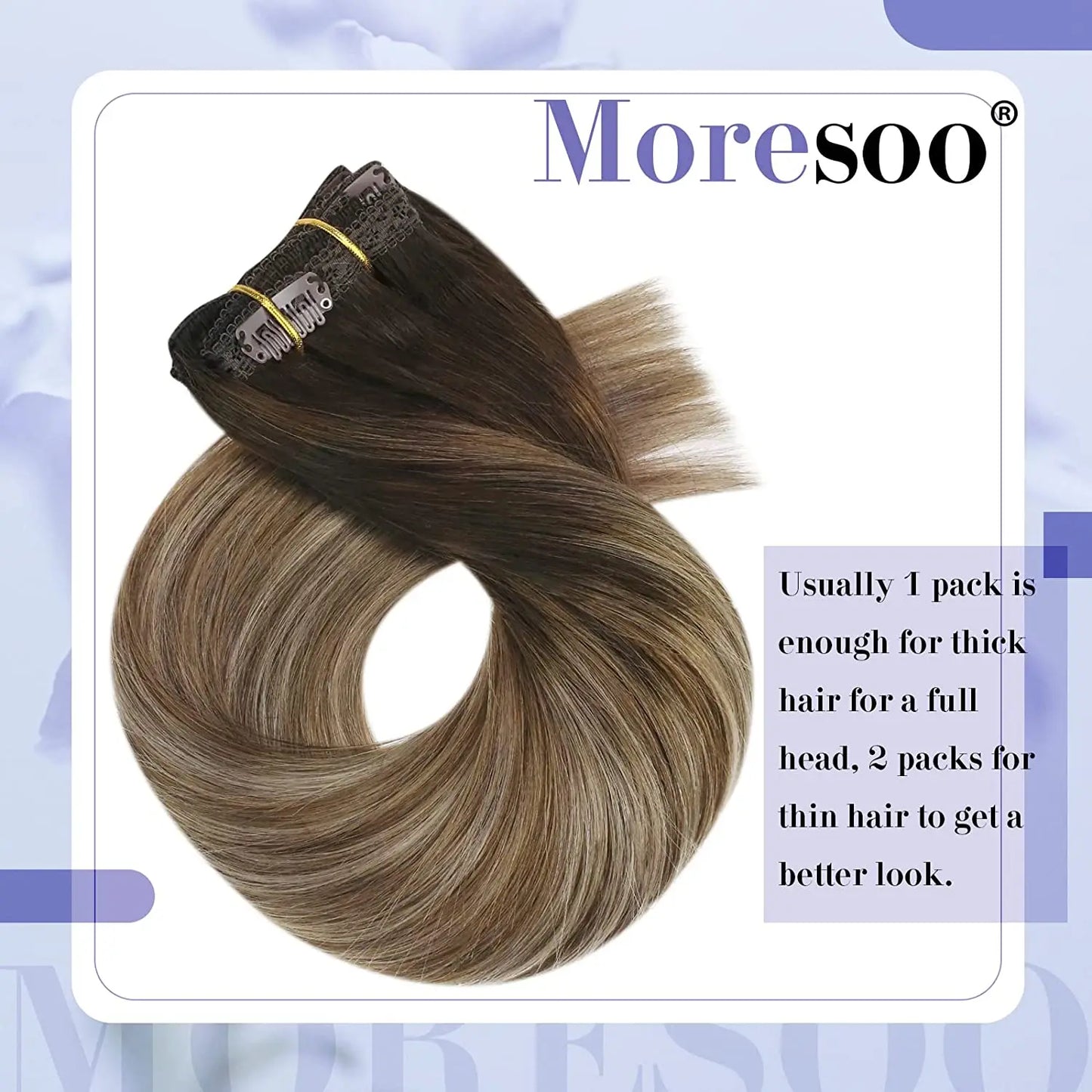 Moresoo Clip-in Hair Extensions.