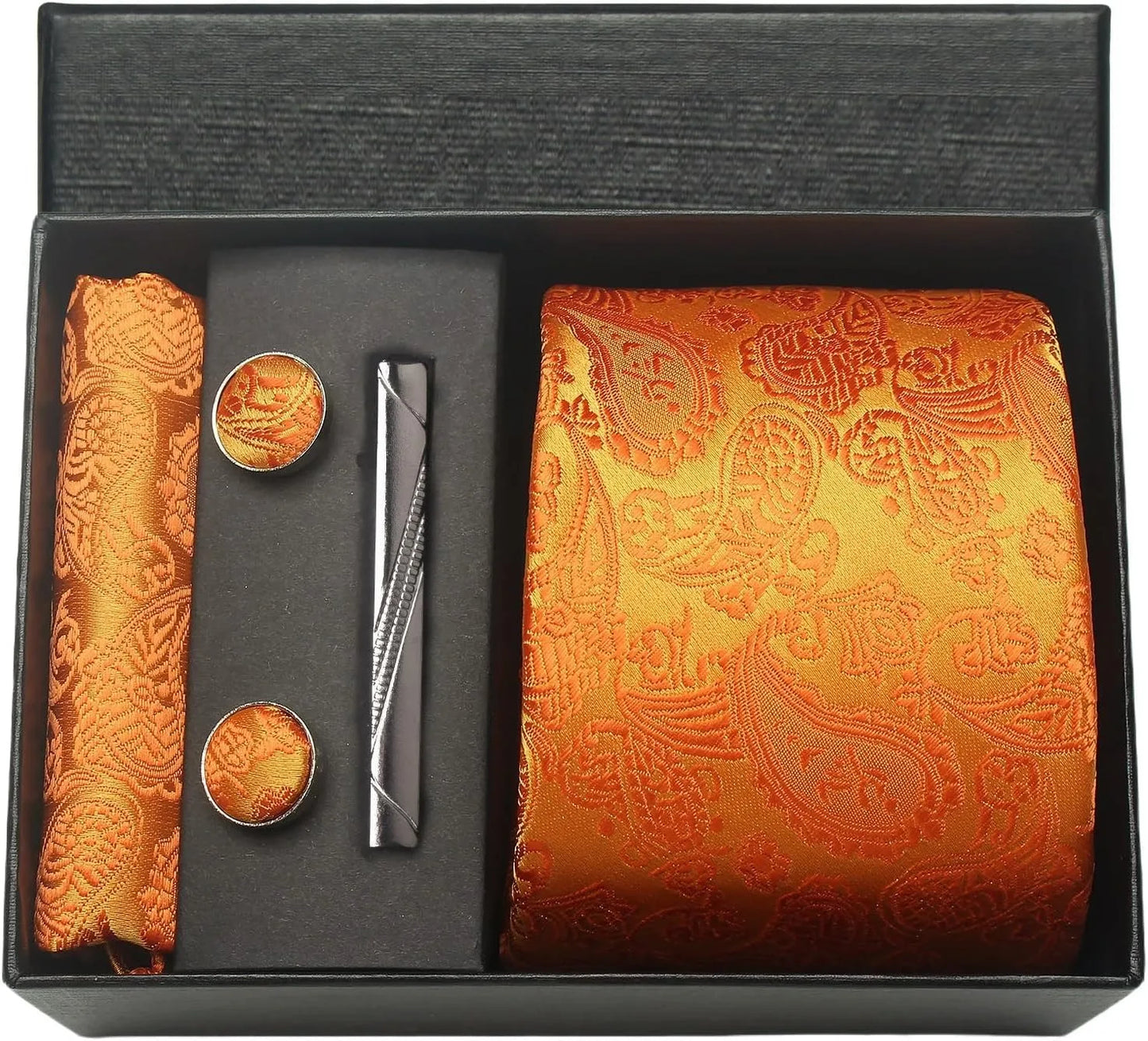 100% Silk Necktie Paisley Floral Mens Tie.
