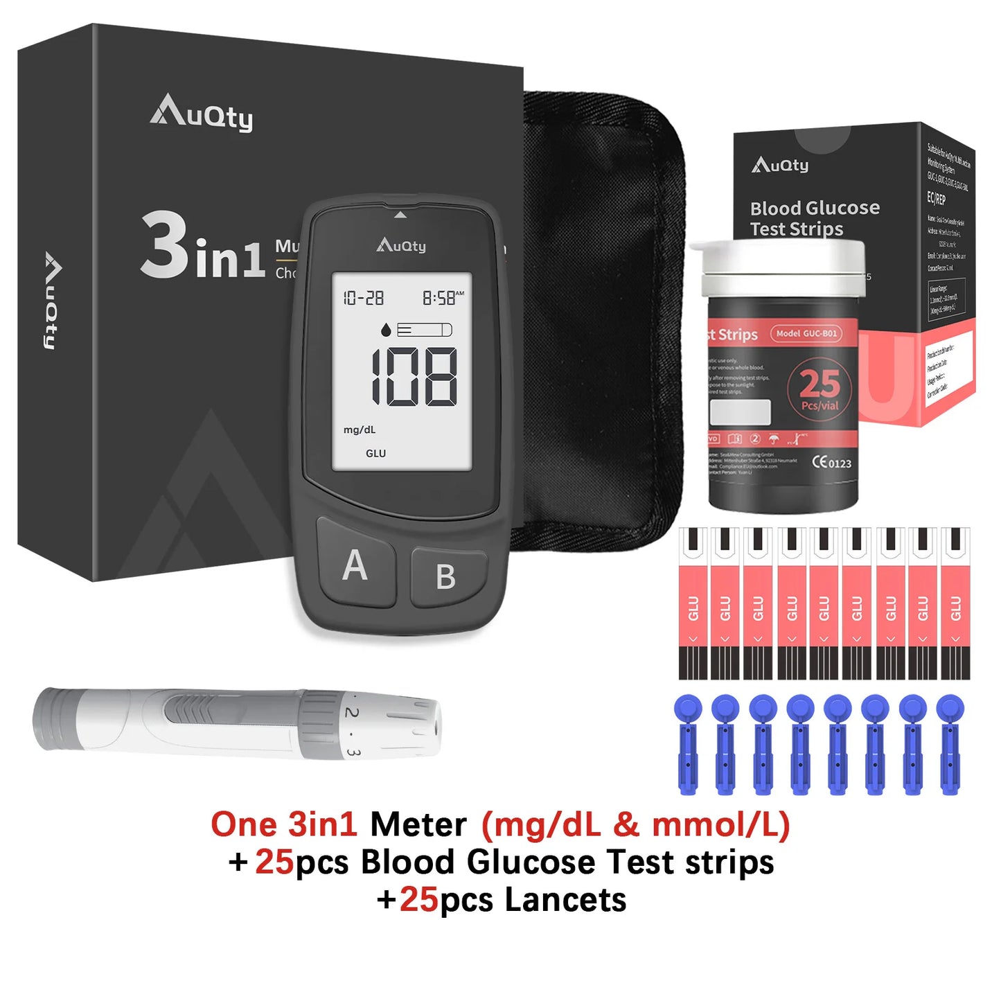 Blood Glucose-Cholesterol, Uric acid Monitor.