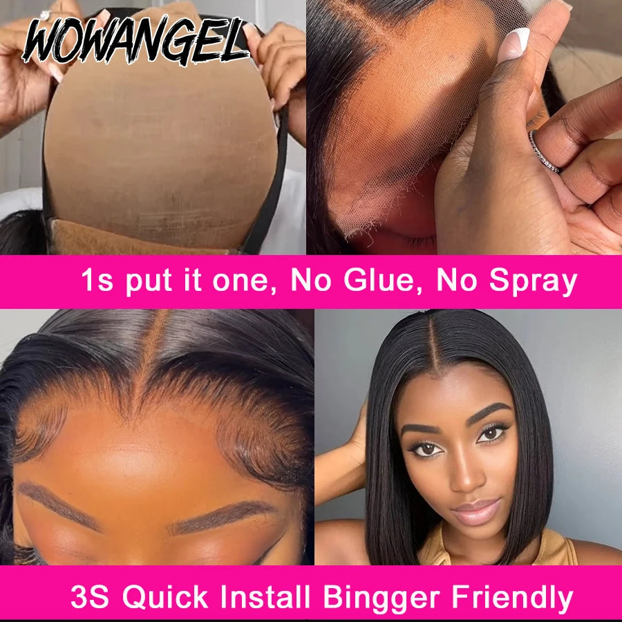 Straight Short Bob 5x5 HD Lace Closure Wig Ready to Go Glueless. - BLAKESTORE-NG