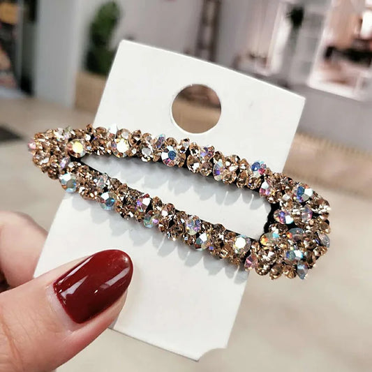 Colored Diamond Luxurious Hollow Hair Clip Hair Accessories For Women