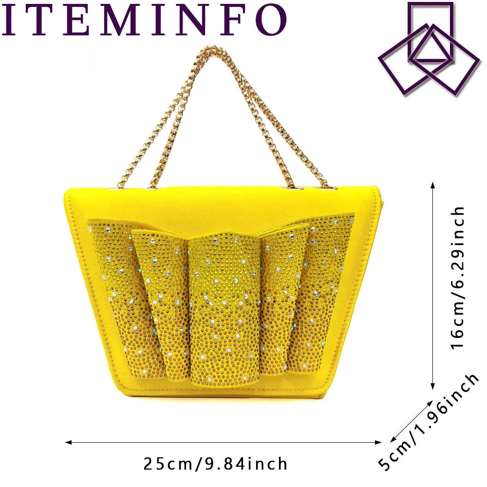 Thin Heels Ladies Shoes and Bag Matching Bag Set For Women Wedding Party.