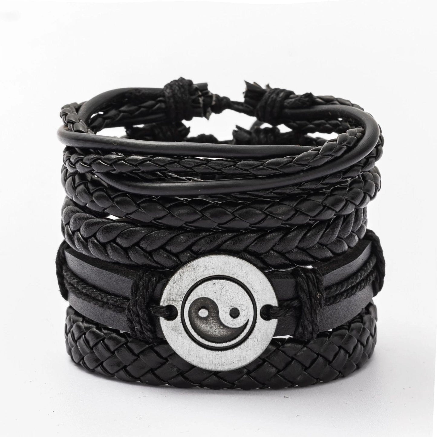 4Pcs/ Set Leather Bracelets For Men. - BLAKESTORE-NG