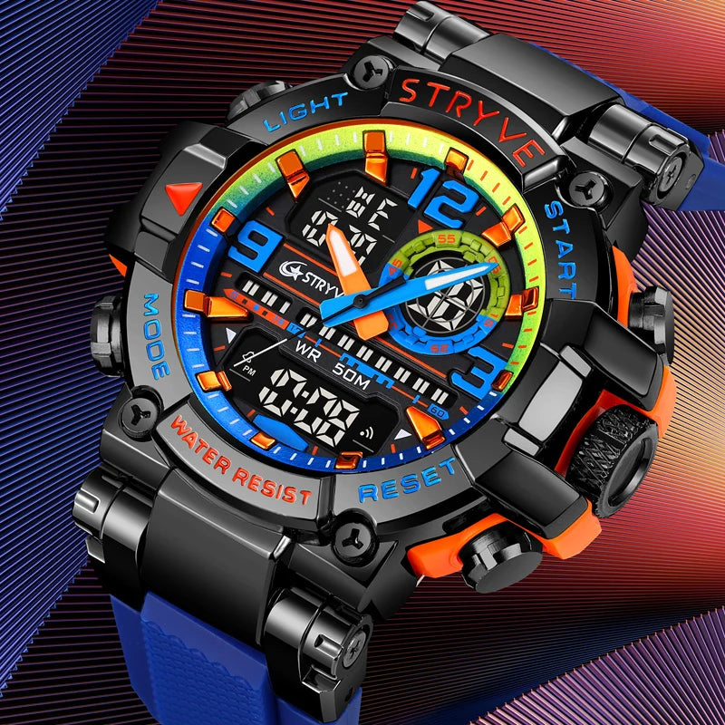 STRYVE Watch for Men's Digital-Analog Dual Movement.