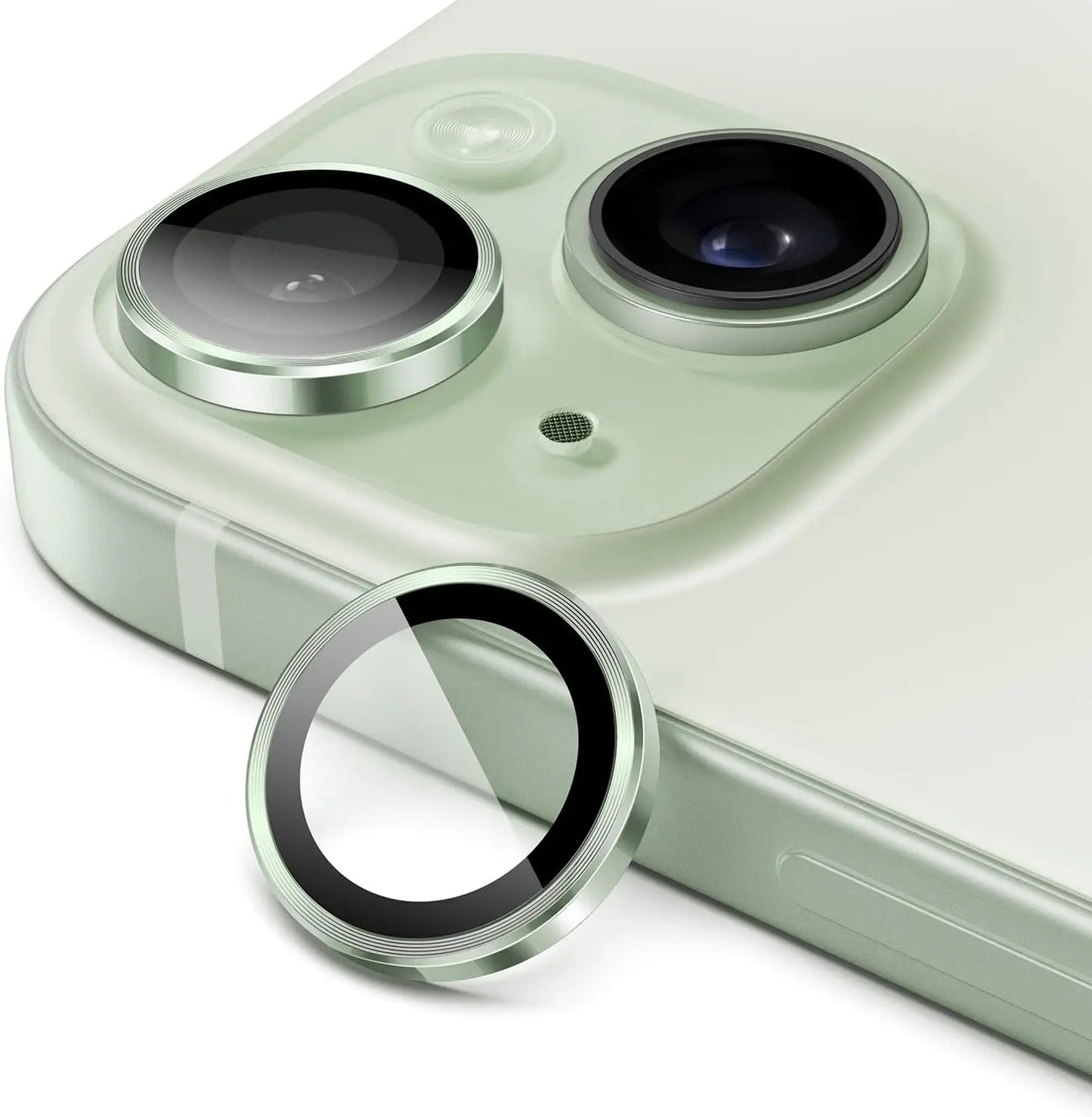 Titanium Gray Metal Tempered Glass Camera Lens Cover