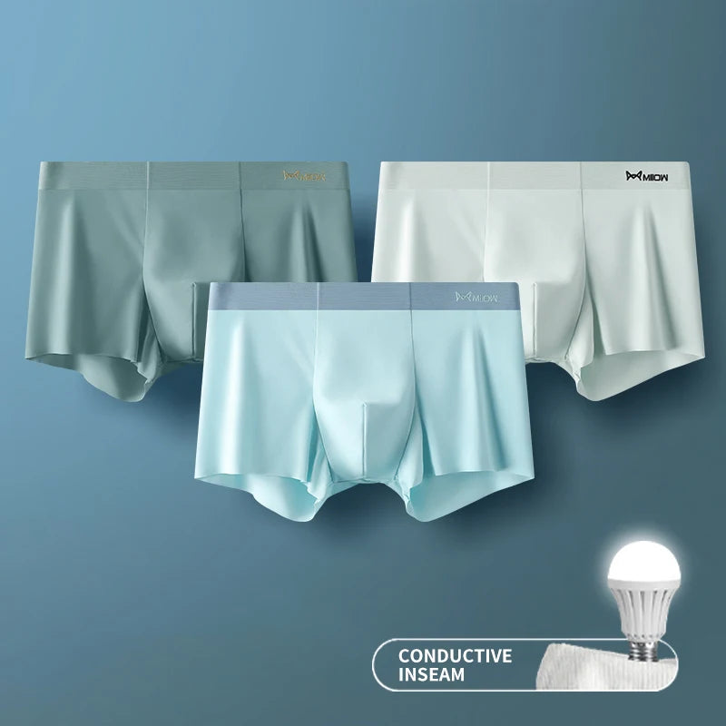 3Pcs Ice Silk Man Underwear.