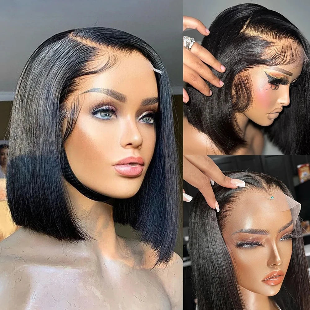 BOB Lace Front Wig Human Hair Straight. - BLAKESTORE-NG
