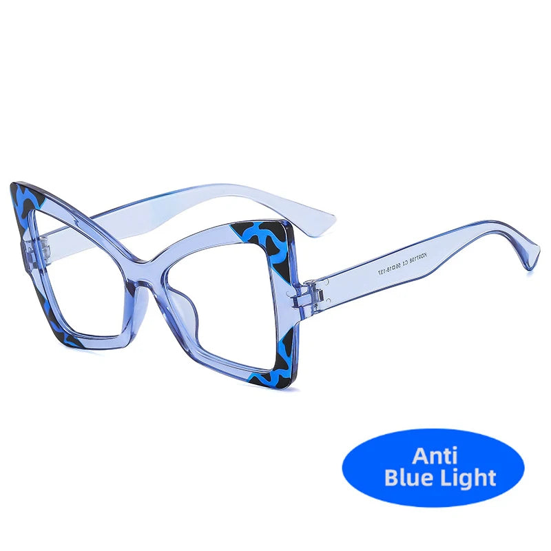 Trendy Butterfly Cat Eye Anti-Blue Light Glasses.